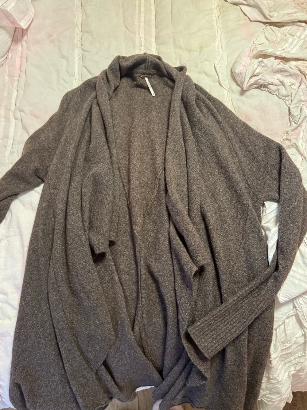 Free people brown layered cardigan size S